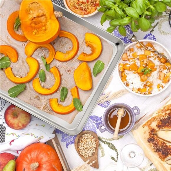 P&P CHEF Extra Large Baking Sheet and Cooking Rack Set, Stainless Steel Cookie - Picture 7 of 8